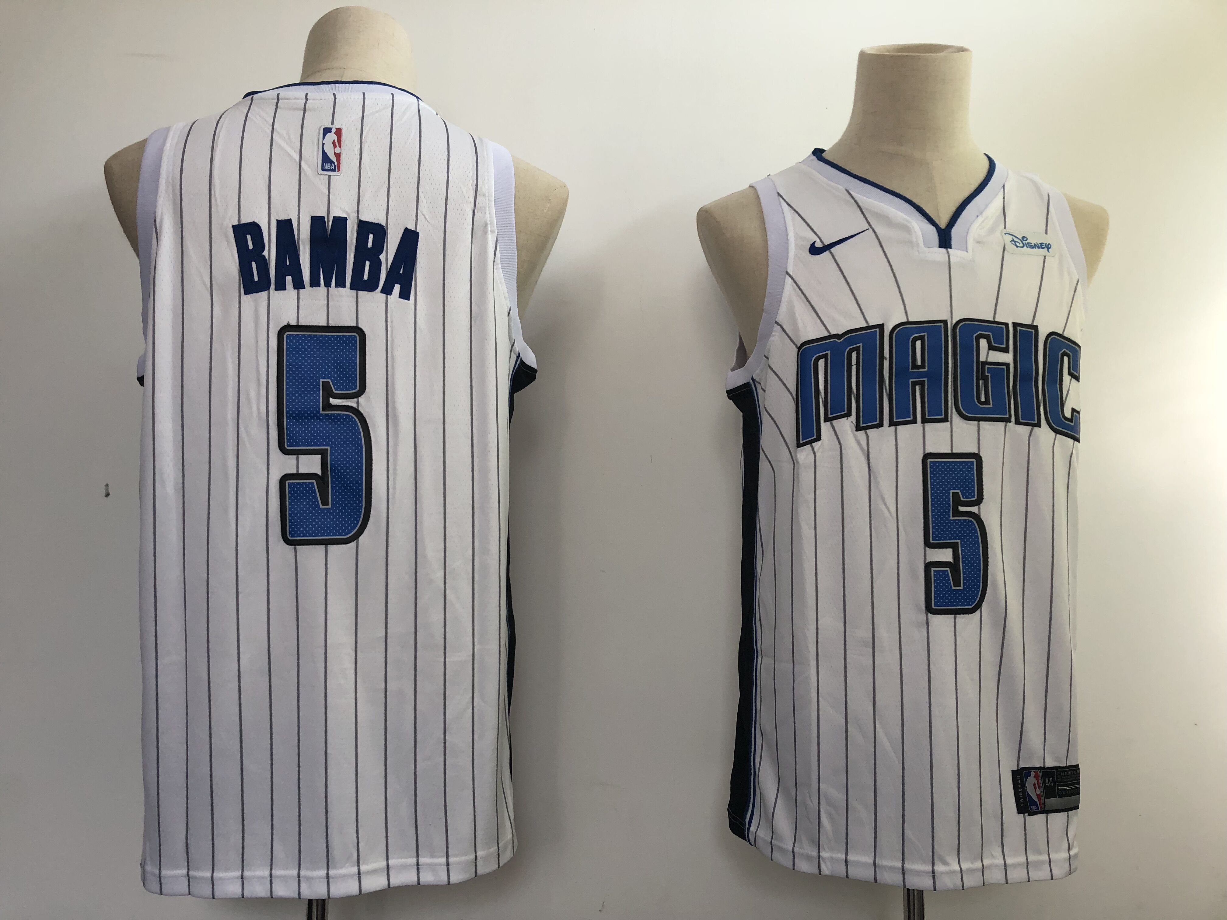 Men Orlando Magic #5 Bamba White Nike NBA Jerseys